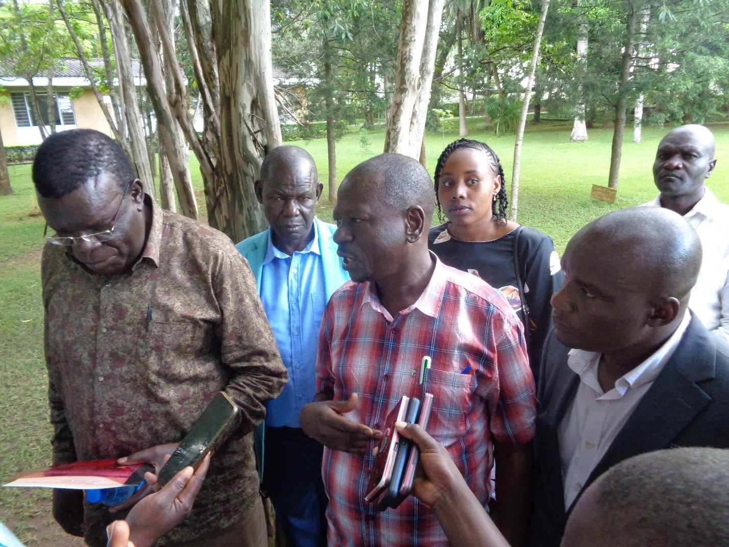 Agriculture and Livestock Parliamentary Committee members addressing the press at SonySugar on 5th May, 2023